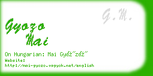 gyozo mai business card